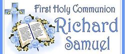 COM-35CW Blue Bible And Cross Communion Wrapper