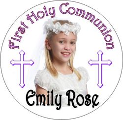 COM01L - Photo First Communion Lollipop - Boy or Girl