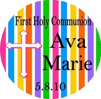 COM03L - Whimsical Striped Communion Lollipop