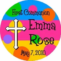 COM04L - Multi Color Polka Dot Communion Lollipop