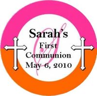 COM05L - Monogram Communion Lollipop Favors