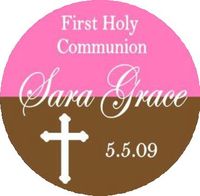 COM06T - Pink and Brown Cross Candy Tin
