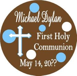 COM12T - Blue and Brown First Communion Tins