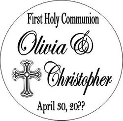 COM32L - Twins First Holy Communion Lollipop Favors