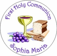 COM34L - Grapes Bread Cup Communion Lollipops Girl