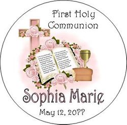 COM35L - Pink Bible & Cross Communion Lollipops