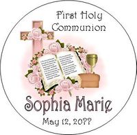 COM35T - Pink Bible & Cross First Communion Tins