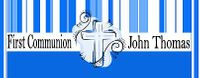 COM37CW - Blue Stripe Cross Communion Candy Bar