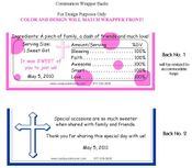 COM038CW - First Communion Candy Bar Wrapper