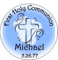 COM38T - Blue Swirl First Communion Candy Tins