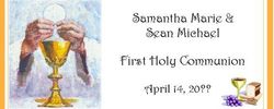 COM40CW - Twins Boy and Girl First Communion Candy Bar Favors
