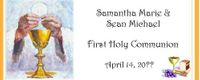 COM40CW - Twins Boy and Girl First Communion Candy Bar Favors