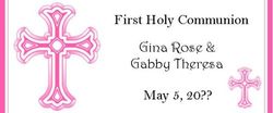 COM42CW - Twin Girls First Communion Candy Bar Favors