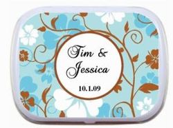 Fancy Blue & Brown Designed Mint Tins
