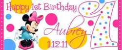 FB07-WBL Minnie Mouse Water Bottle Labels