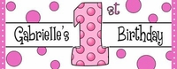 FB09-WBL Pink Dots Water Bottle Labels
