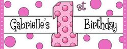 FB09-WBL Pink Dots Water Bottle Labels