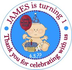 FBCC12-1st Birthday Baby Boy Cookie