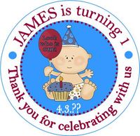 FBCC12-1st Birthday Baby Boy Cookie
