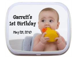 First Birthday Mint Tin Favors