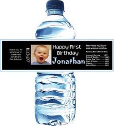 First Birthday Water Bottle Labels