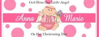 CHWBL-01 Pink Angel Christening / Baptism Water Bottle Label