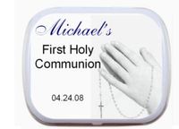 01T - First Communion Praying Hands Personalized Mint Tins