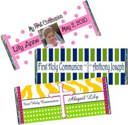 First Holy Communion Candy Bar Favors and Wrappers