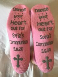 First Holy Communion Grippy Socks (case of 48) *FREE CUSTOM DESIGN*