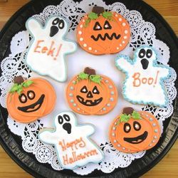 Ghost and Pumpkin Cookie Favors