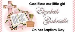 CHWBL-02 Bible and Cross Christening / Baptism Water Label