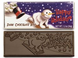 Happy Holidays Snowman (Dark Chocolate)