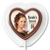 Heart Shaped Chocolate Lollipops