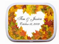 Heart Shaped Leaves Personalized Mint Tins