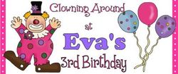 KB-01WBL - Happy Clown Birthday Water Bottle Labels