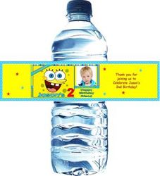Kid's Birthday Water Bottle Labels