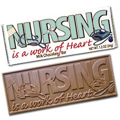 "Nursing is a Work of Heart" Chocolate Bars - (case of 50)