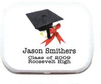 Personalized Mint Tins - Cap and Tassle Graduation Favor