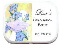 Cap and Flowers Personalized Mint Tins 