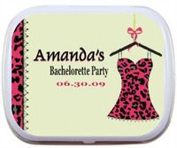 Personalized Mint Tins - Pink & Black Leopard Teddy