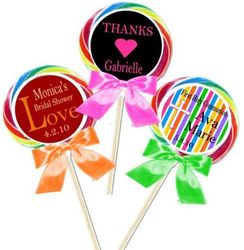 Personalized Swirl Lollipop Favors