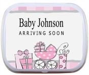 Pink or Blue Buggy Personalized Mint Tins