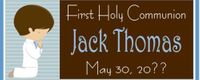 COM-006 Praying Boy First Communion Candy Bar Wrappers