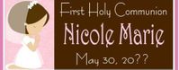 COM-005 Praying Girl First Communion Candy Bar Wrapper