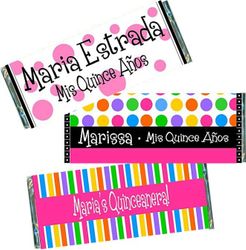 Quinceanera Candy Bar Wrapper and Favors