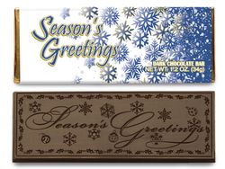 Season's Greetings Belgian Dark Chocolate Candy Bar - (Case of 50) 