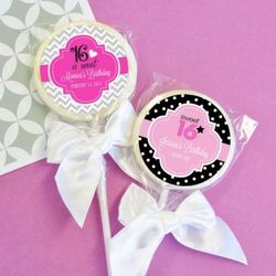 Sweet 16 and Sweet 15 Personalized Lollipops