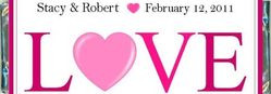 WED-15CW LOVE Wedding Candy Bar Wrappers