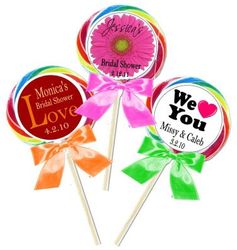 Wedding and Bridal Shower Lollipops