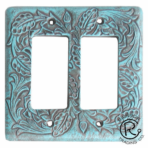 Floral Turquoise Double Rocker